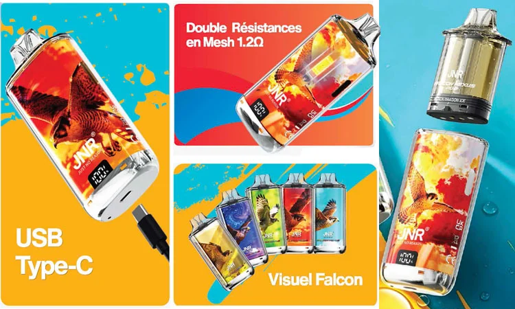 Kit JNR Falcon Nexus 55K – Puff Rechargeable | TecoVape
